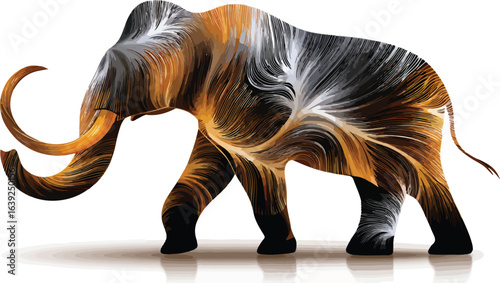 Mammoth illustration artistic style