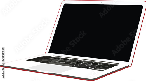 Modern laptop computer graphic design