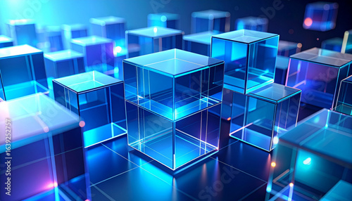 Floating Cubes in Ethereal Light