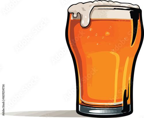 Orange beer in glass