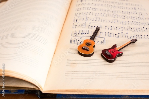 book and guitar