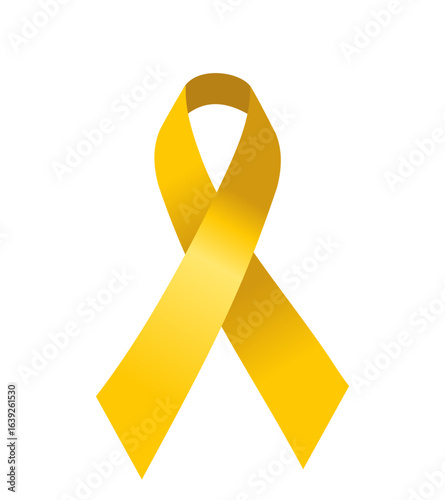 Yellow Ribbon. Yellow September is symbolized by a yellow ribbon. Childhood cancer awareness month