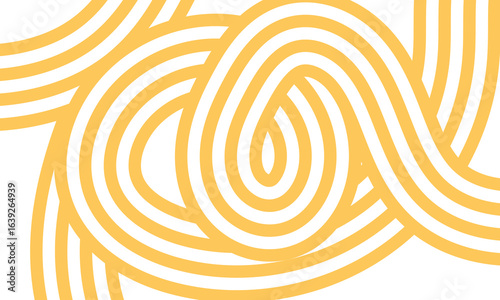 Wavy lines abstract pasta. Noodles or macaroni pattern. Spagetti stylized background. Vector