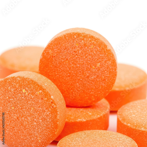 pills on white background