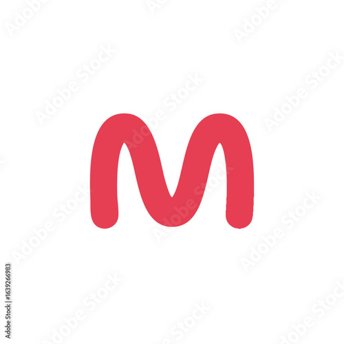 M letter Shape Adobe Illustrator Vector