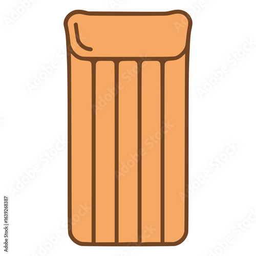 swimming mattress flat color vector illustration template design