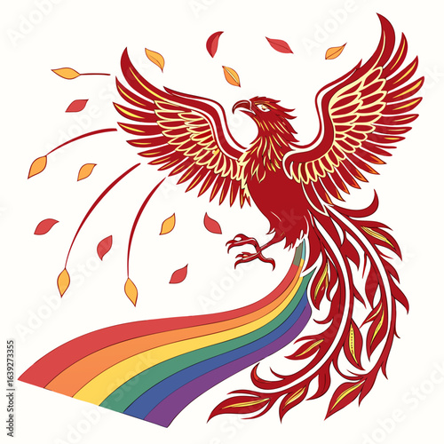 An international day of remembrance and tribute to terrorism victims with a symbolic phoenix rising from colorful ashes of vector illustration 