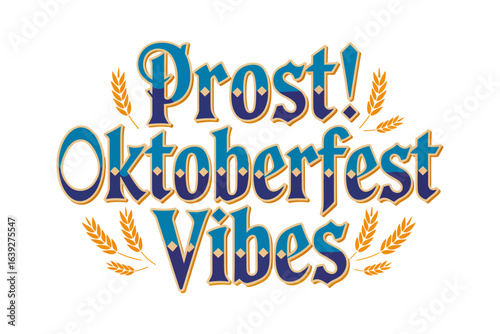 Elegant Oktoberfest monogram, golden wheat and beer mug symbol, classy festival card, premium poster typography, t shirt ready print
