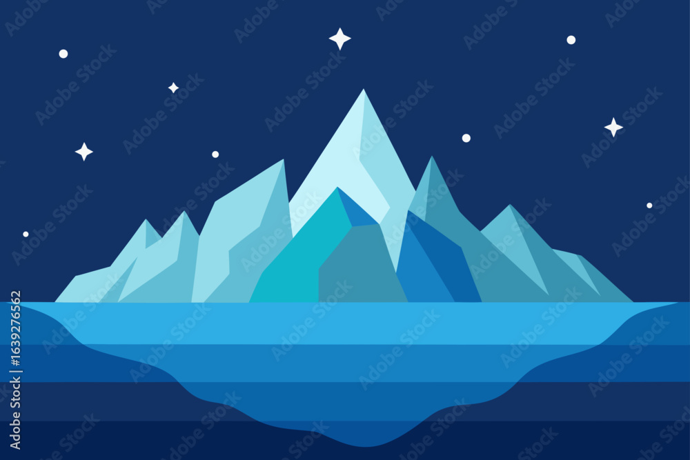 Fototapeta premium winter landscape with mountains