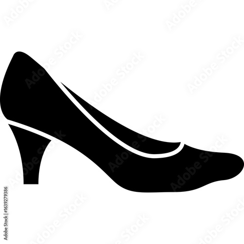 black high heel shoes
