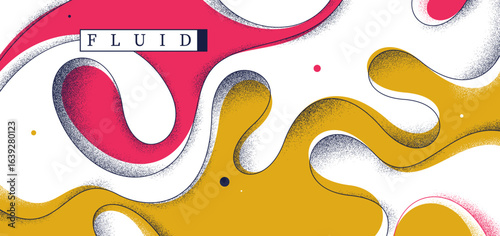 Dynamic and expressive vector happy abstract background of lava fluid in dynamic motion, linear illustration with textures and shapes, graceful lines backdrop.