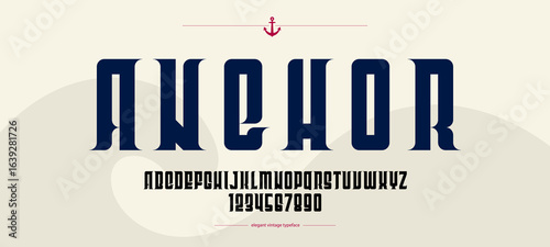 Classic serif vintage vector font for logos and emblems, elegant and bold luxury typeface, strong old letters typography alphabet, elegant display font for titles and slogans.