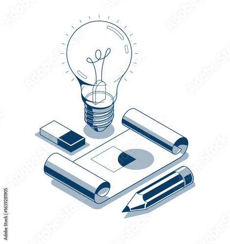 Creative idea concept, ligh...