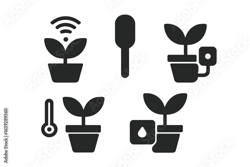 Innovative plant care tools for monitoring growth and water needs in indoor gardening