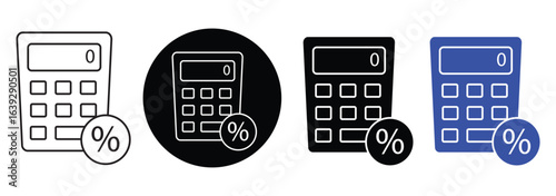 calculation icon in different style vector illustration. two colored and black calculation vector icons designed in filled, outline, line and stroke style can be used for web, mobile