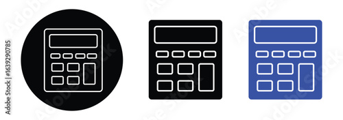 calculation icon in different style vector illustration. two colored and black calculation vector icons designed in filled, outline, line and stroke style can be used for web, mobile