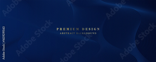 Premium background design with diagonal dark blue line pattern. Vector template for digital luxury banner, invitation, voucher, certificate.