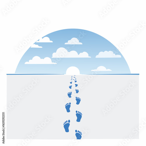 Footprints on horizon in daylight lead to new opportunities