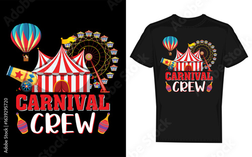Carnival Crew Funny Circus Staff Costume Silhouette Design