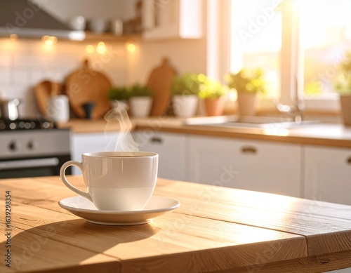 Wallpaper Mural Brewing morning ritual steaming coffee in a sunlit kitchen lifestyle scene cozy atmosphere warm vibes Torontodigital.ca