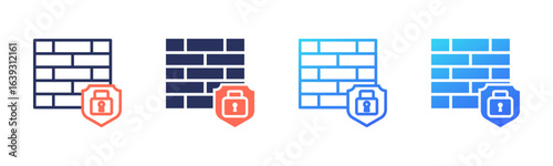 Firewall icon sheet multi style collection