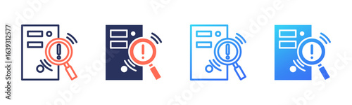 Intrusion Detection icon sheet multi style collection
