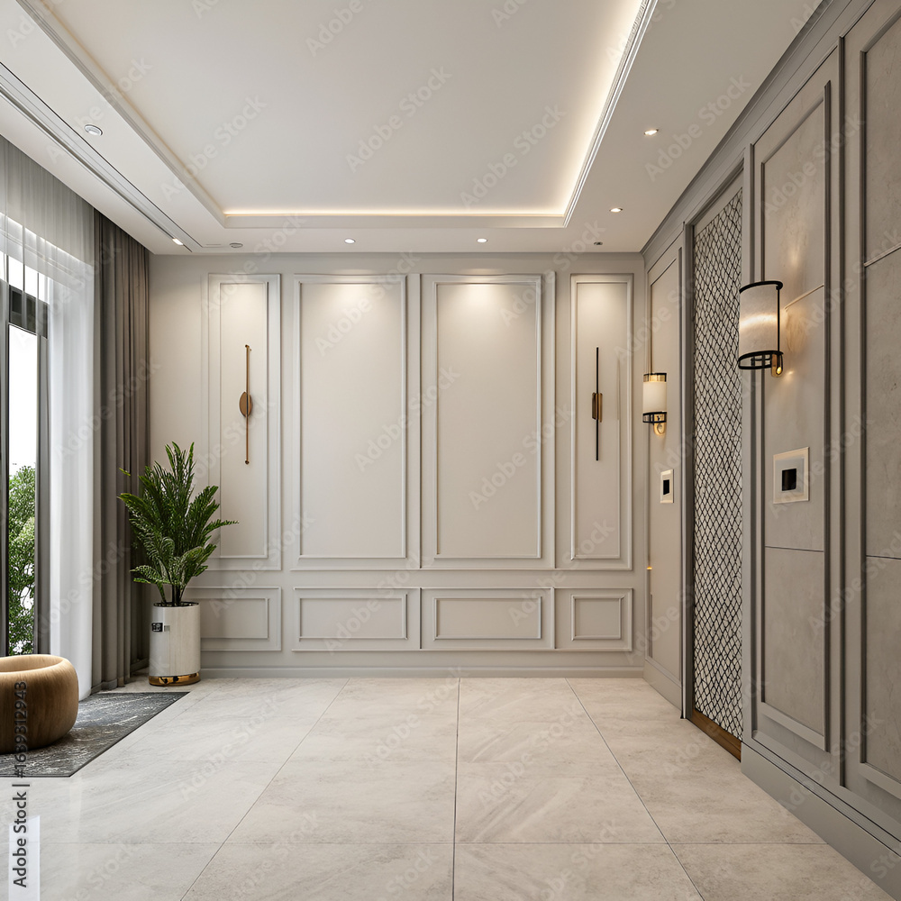 Obraz premium empty room with a window