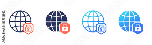 Virtual Private Network icon sheet multi style collection