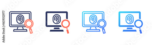 Digital Forensics icon sheet multi style collection