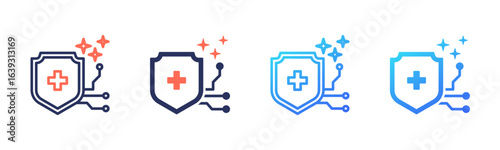 Cyber Hygiene icon sheet multi style collection