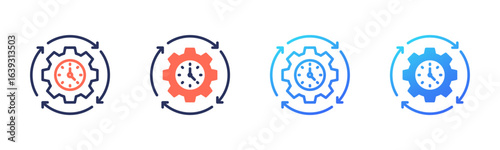 Business Continuity icon sheet multi style collection