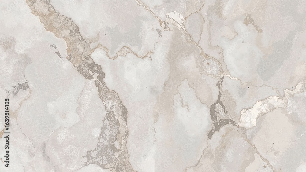 Obraz premium Design of ceramic tiles using light gray marble texture with beige and brown veins.