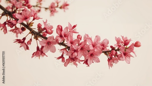 Wallpaper Mural Pink flowered branch of a flowering cherry tree Torontodigital.ca