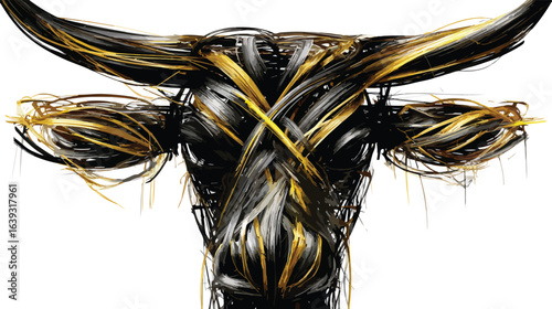 Abstract bull head illustration