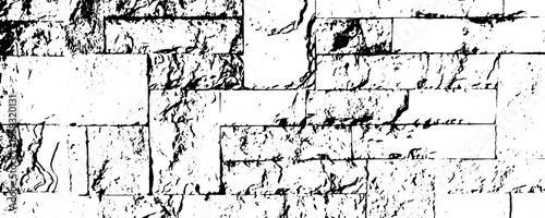 Sandstone brick wall texture. Old rock castle pattern, terracotta grunge antique surface