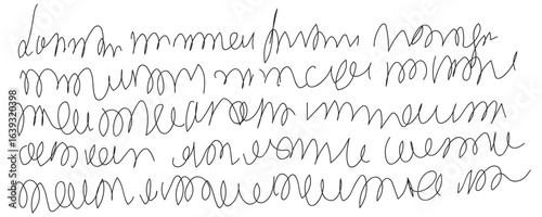 Vintage handwriting letter, retro unreadable text