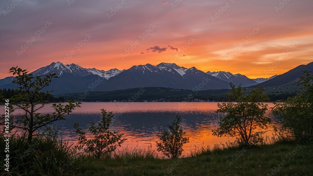 Fototapeta premium Vibrant Dusk Radiance