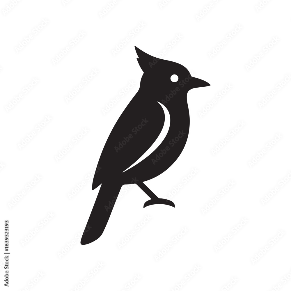 Fototapeta premium Cardinal backlight by the silhouette vector