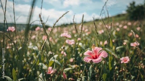 Calm and beauty in natural floral landscapes