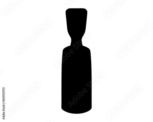 Silhouette of a bottle used in chemistry for experiments and solutions