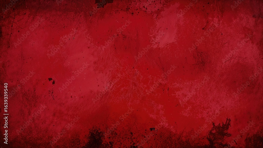 Obraz premium Dark scarlet toned worn-out bright paint with grunge abstract background