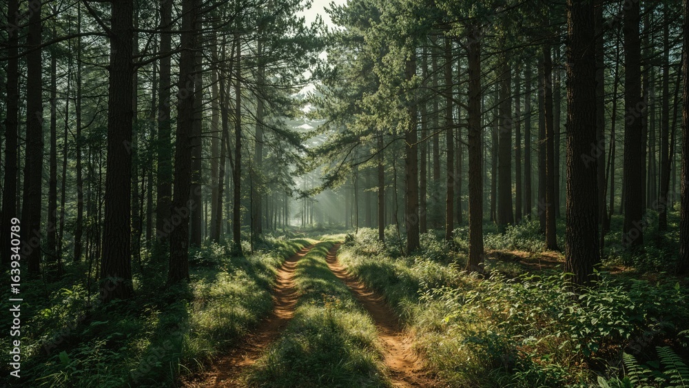 Fototapeta premium Thriving Green Forest Environment