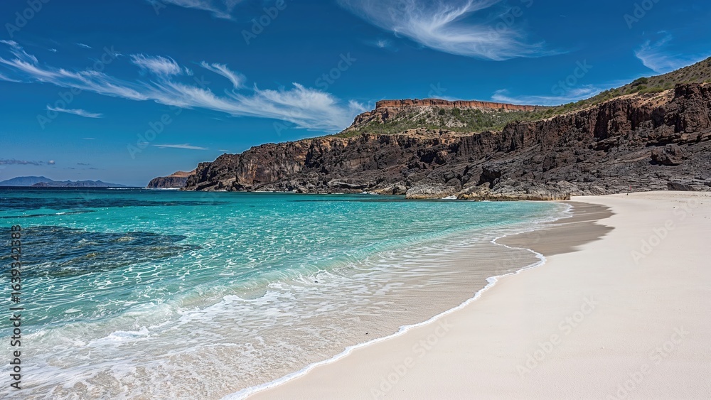 Obraz premium Breathtaking Oceanfront with Exceptional Lava Features