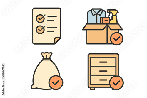 Checklist for organizing and decluttering home spaces during spring cleaning activities