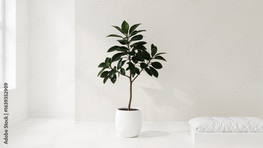 Fototapeta premium Indoor Fiddle Leaf Fig Plant