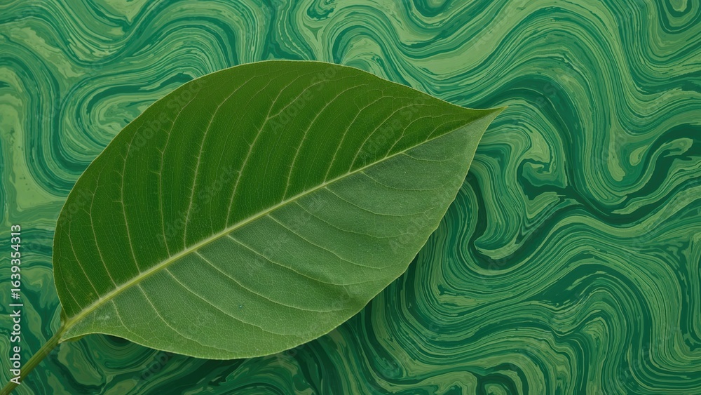 Obraz premium Leaf illustration with smooth, attractive lines