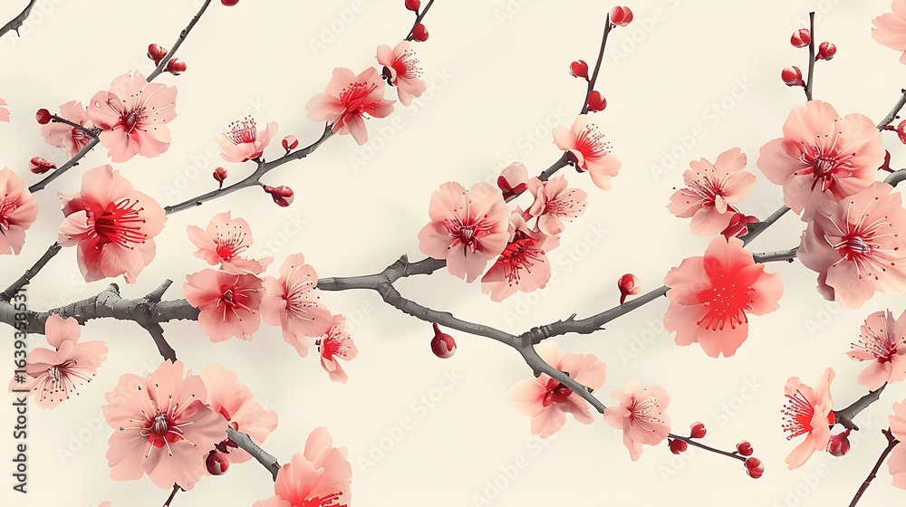 Fototapeta premium Pastel Hearts and Clouds: Romantic, Dreamy Background