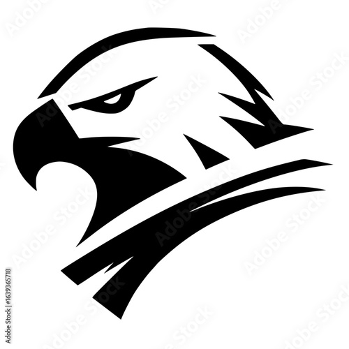 Eagle assassin logo silhouette