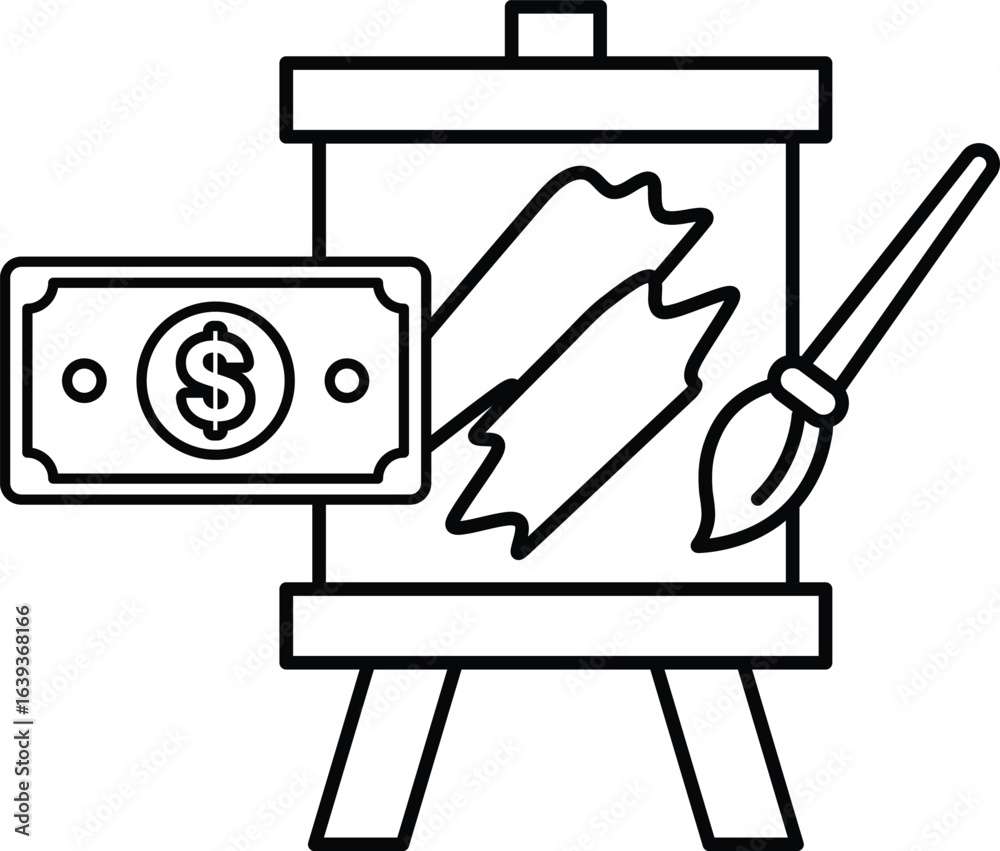 Fototapeta premium A dollar bill is on a white background