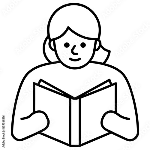 Minimalist Line Art Book Reader Vector Illustration
Minimal Reading Line Drawing, Elegant Book Lover Outline Art, Modern Line Art Reader
